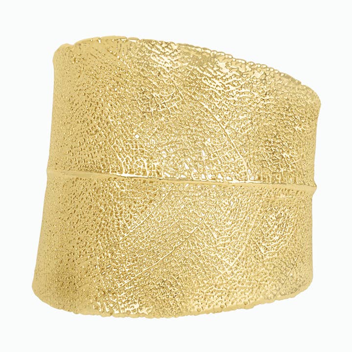 MADEIRA 18 Carat Recycled Yellow Gold Plated Bangle Bracelet for wholesale by PureLeaf