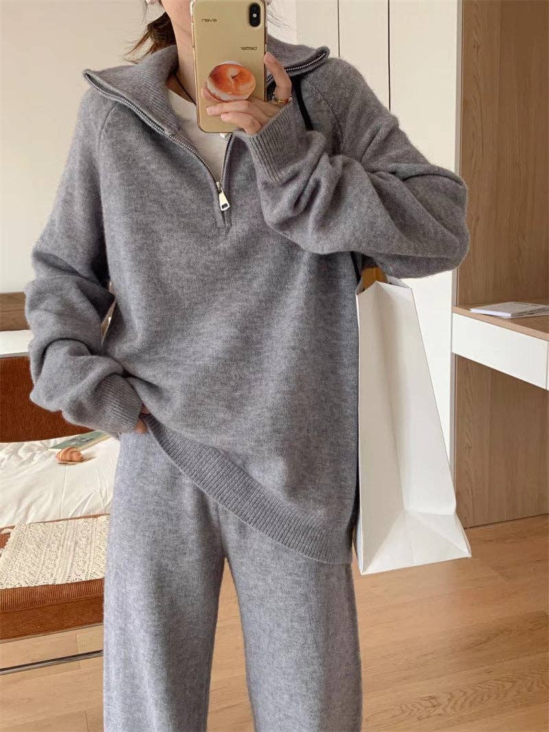 Marayn – Conjuntos Casual - Mulher por atacado – Conjunto de Malha Suave Estilo Aconchegante para Outono Inverno16