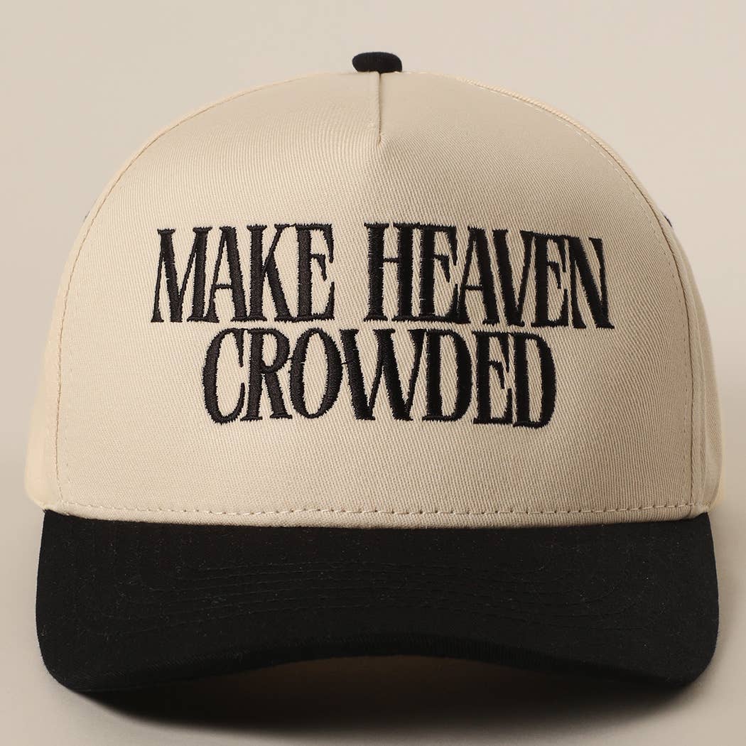 Fashion City - Vente Casquette de baseball – femme - Casquette de baseball brodée "MAKE HEAVEN CROWDED"0