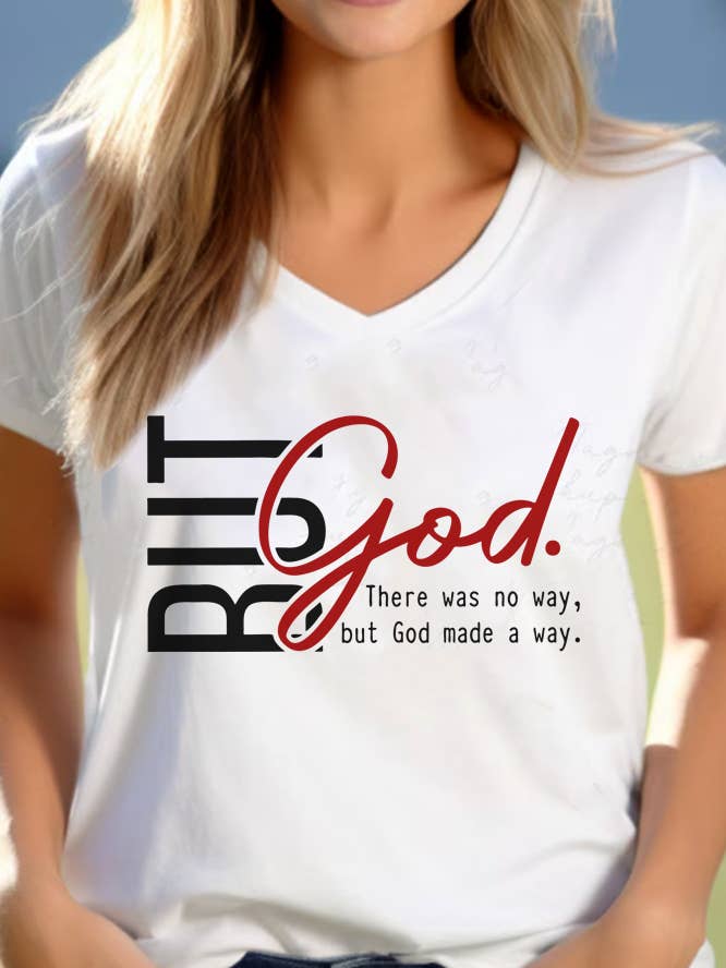 But God No Way But Made a Way Unisex V Neck Tee for wholesale by Top Avenue