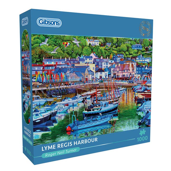 Lyme Regis Harbour 1000 Piece Jigsaw Puzzle for wholesale by Gibsons Games Ltd