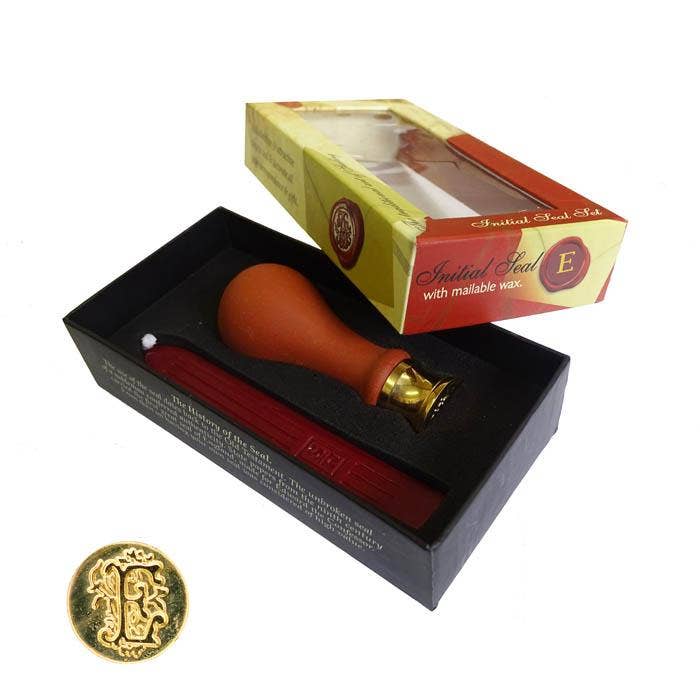 Sigilli personali con iniziali del manoscritto con manico in legno - E per la vendita all'ingrosso da parte di Manuscript