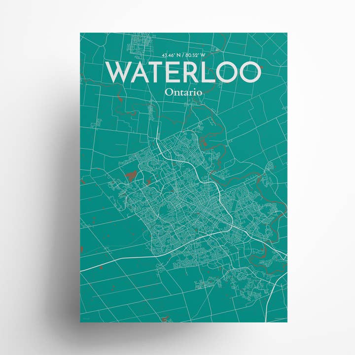 OurPoster.com - Wholesale Poster - Waterloo City Map Poster60