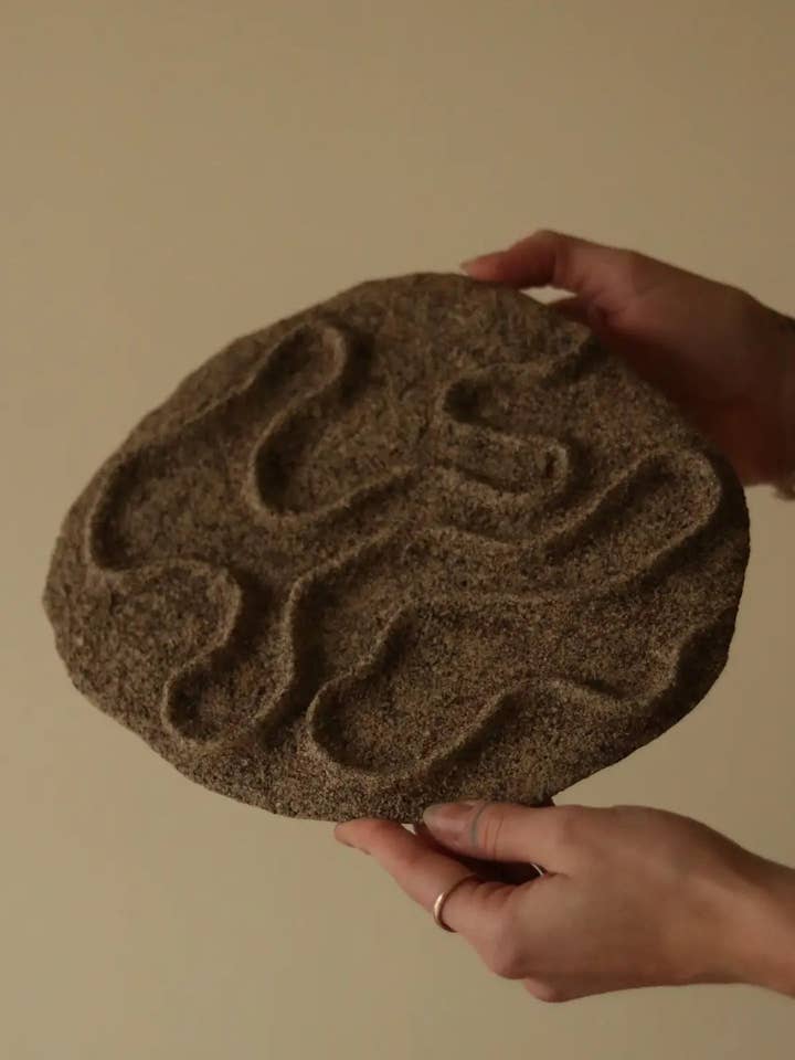 9” Gathered Earth Sculptural Dish for wholesale by Of The Earth