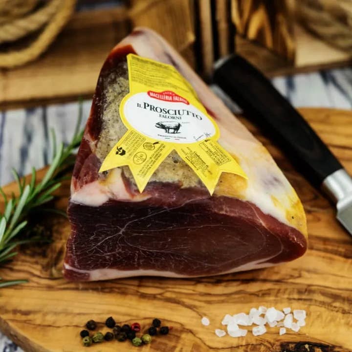 Tranche de Prosciutto Falorni Chianti pour la vente par Passione Toscana