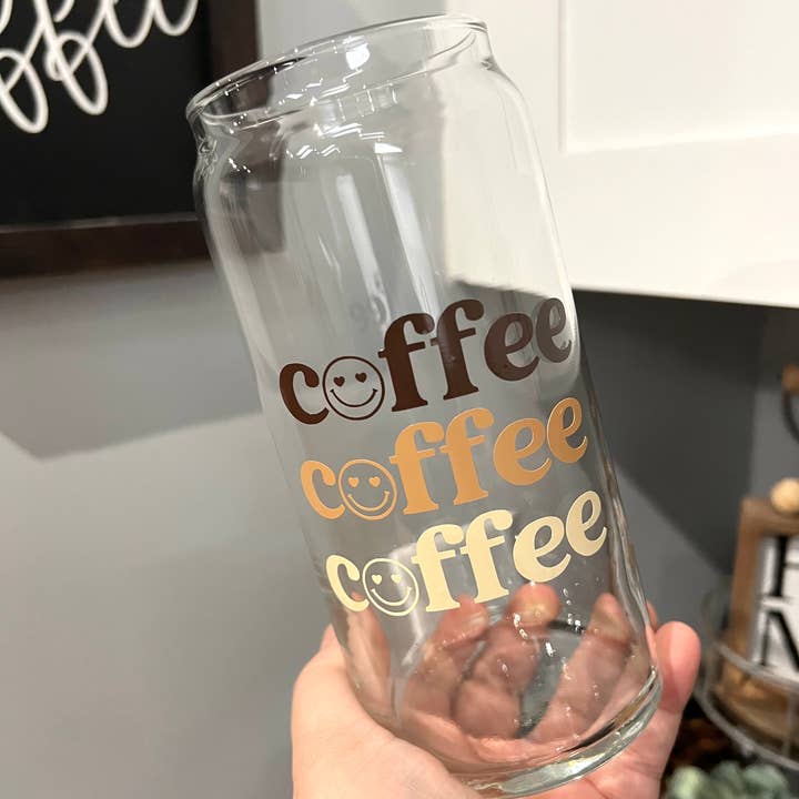 Iced Coffee Beer Can Glass, Coffee, Can Glass Cup for wholesale by Boho Sips