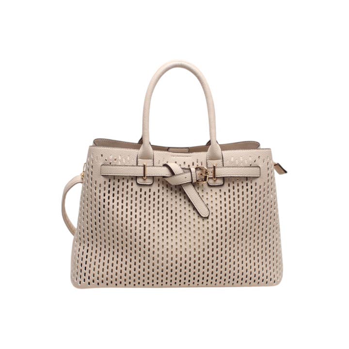 Bolso tote clásico, calado, bandolera, cierre decorativo para venta al por mayor de BESTINI