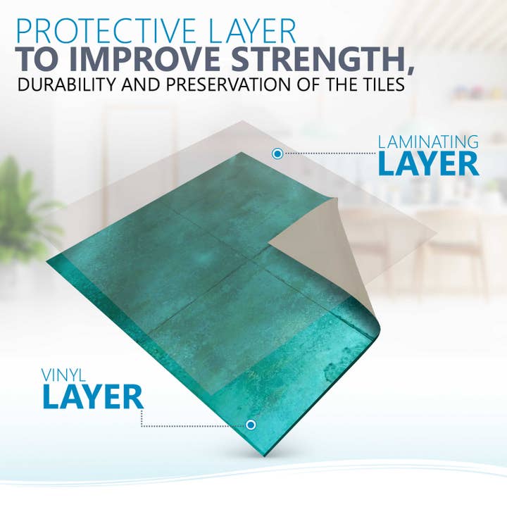 Mi Alma LLC - Wholesale Muurtegel - Groen Turkoois Achterwand Gemakkelijk te installeren Tegelstickers voor keukendecor Model - R546