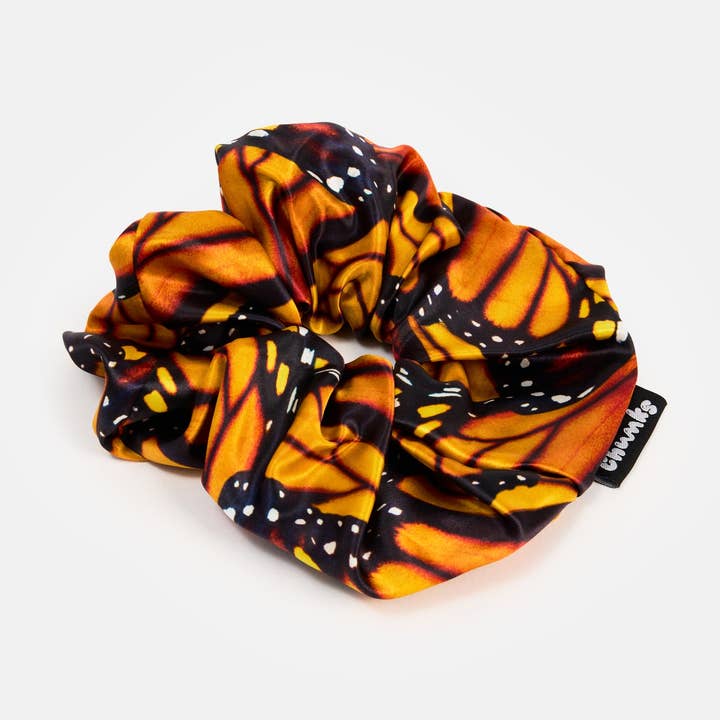 Silk Scrunchie in Large Monarch for wholesale by CHUNKS