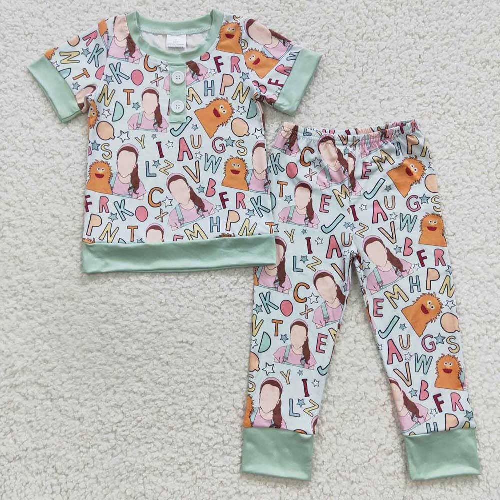 Aier Wholesale - Wholesale Sleepwear Set - Kids - Baby Boys Teacher Pajamas Pants Clothes Sets0