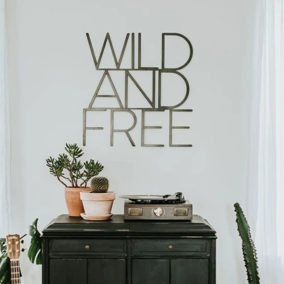 Keystone Steel Co. - Wholesale Sign - Wild and Free Wall Sign1