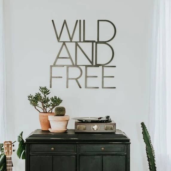 Keystone Steel Co. - Wholesale Sign - Wild and Free Wall Sign1