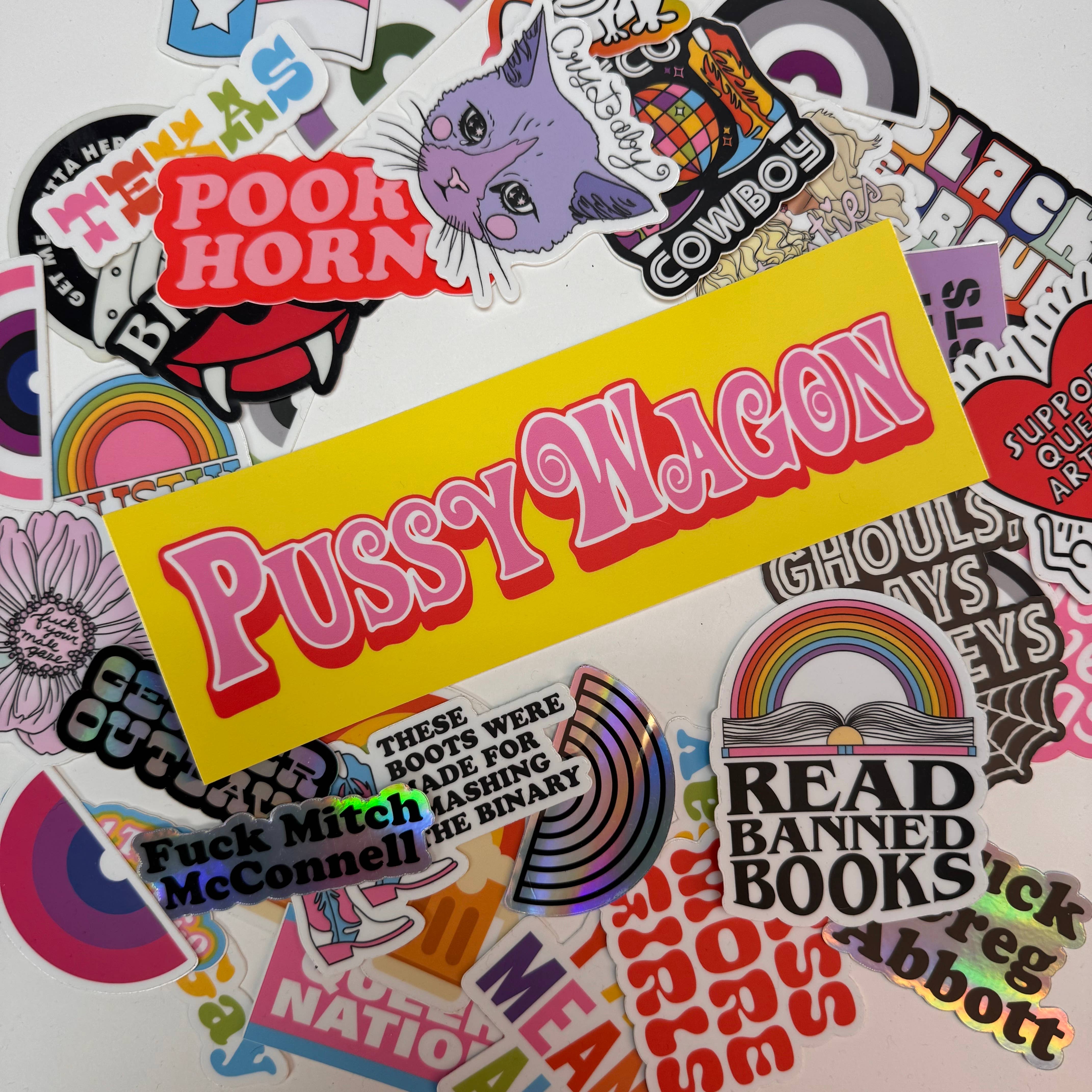 The Little Gay Shop – Engroshandel Klistermærke – Pussy Wagon Bumper klistermærke1