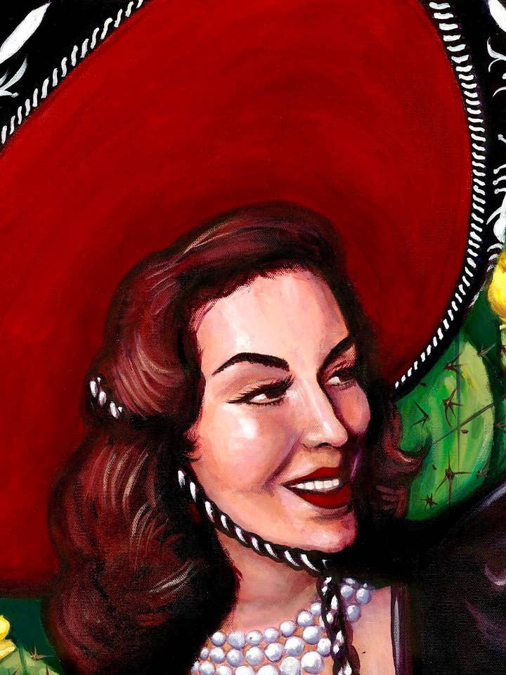 La Dona - Maria Felix - 9"x12" Archival Giclee Print for wholesale by Chris Granillo Art