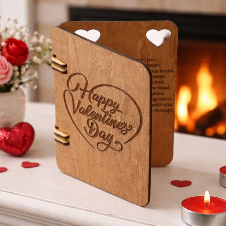 Gratulationskort Alla hjärtans dag-kort Gåva Originaldikt för wholesale av Wooden Nose Gift Shop