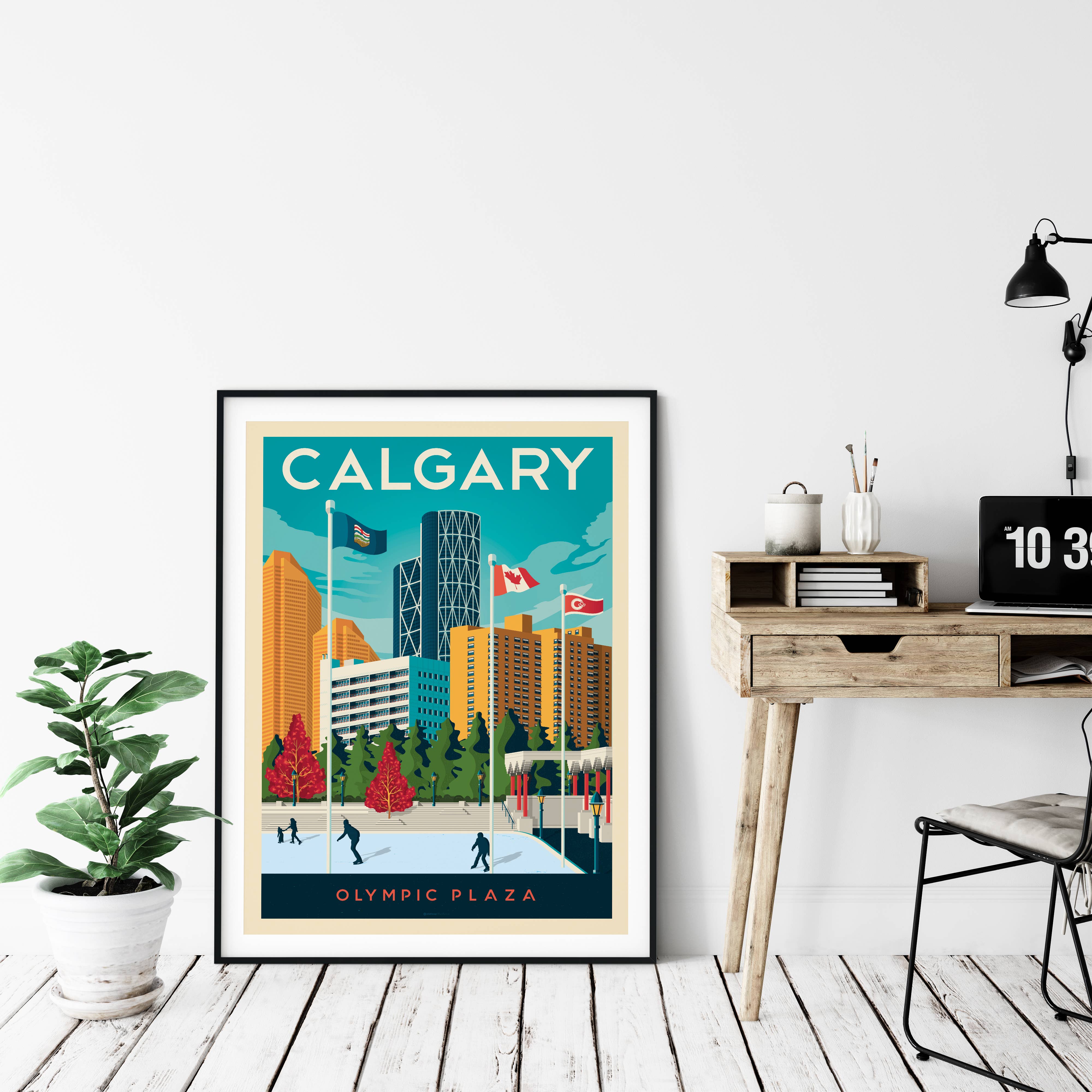 Olahoop Travel Posters - Wholesale Poster - Calgary Alberta - Canada travel poster1