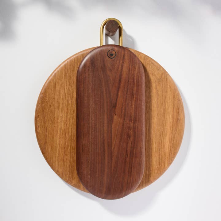 Untitled_Co - Wholesale Serving Tray - Modern Curvy Wood Serving Board with Brass Handle - Kenneth9