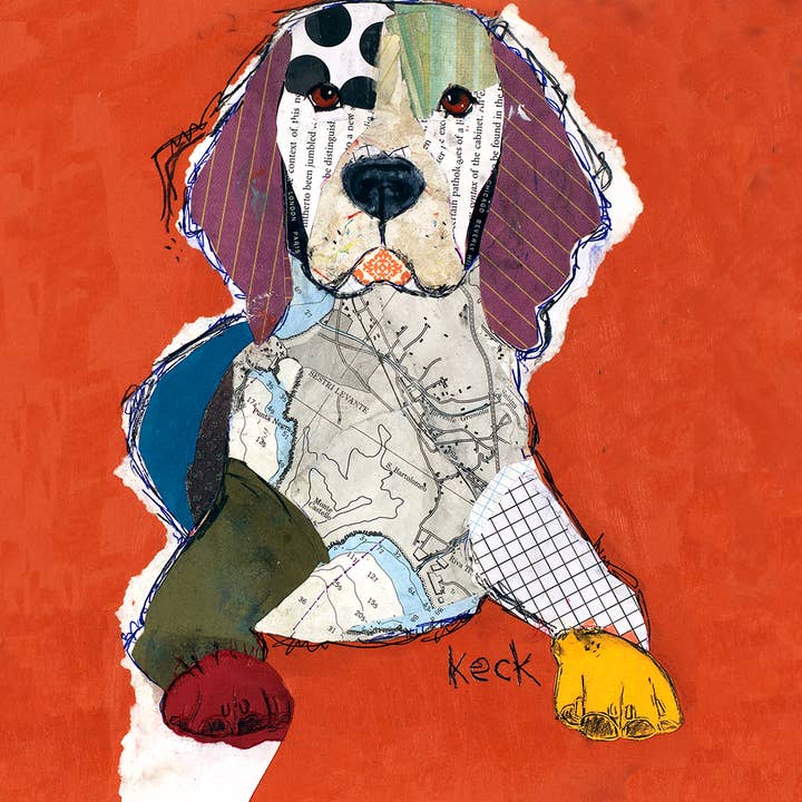 #031304 <br> Beagle <br> Hundkonst Canvastryck för wholesale av Michel Keck LLC