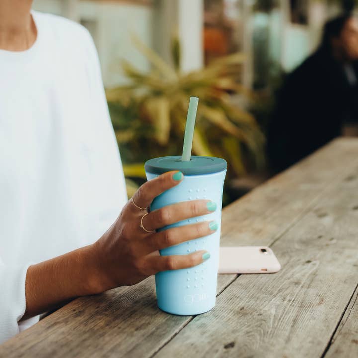 GoSili - Wholesale Drinking Glass/Cup - 16 oz Silicone Straw Cup27