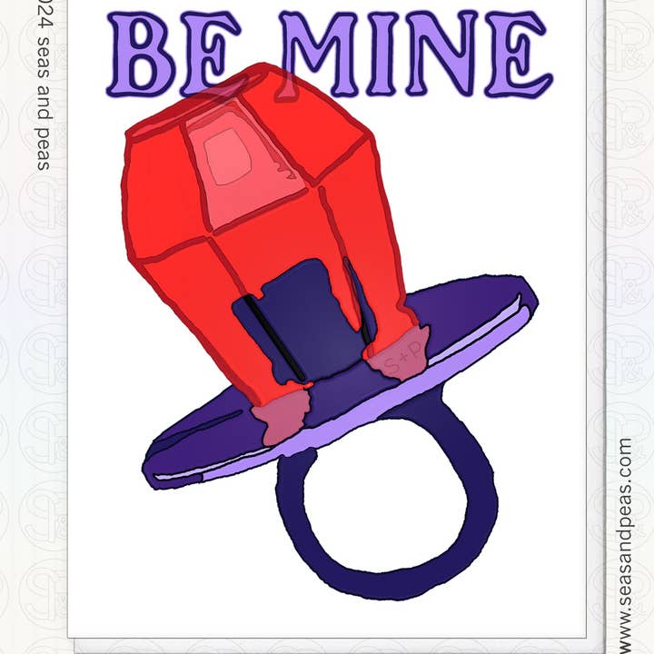 Candy Ring Valentine Love Card voor wholesale door Seas and Peas, LLC