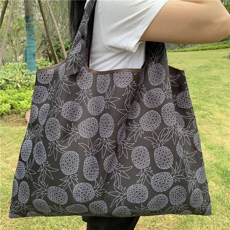 FurDecoration - Vendita all'ingrosso Borsa per shopping/spesa - Borsa da shopping stampata creativa pieghevole a spalla singola2