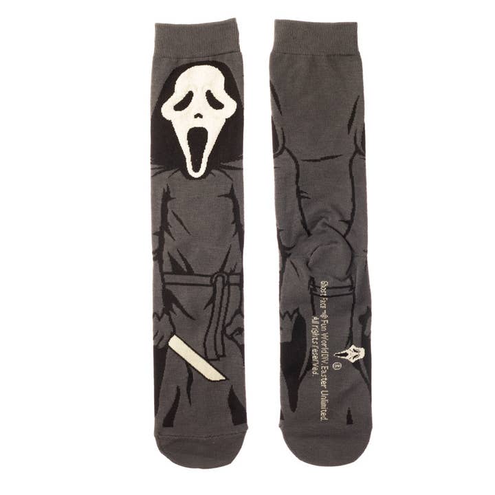 Bioworld Merchandising - Wholesale Socks - Unisex - Ghostface 360 Character Crew Sock1
