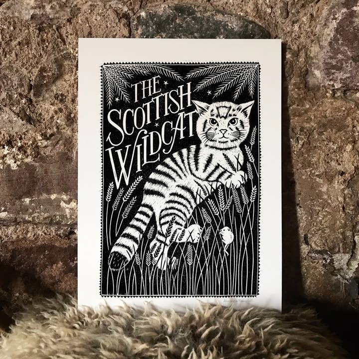 Alexandra Snowdon – wholesale Art print – Scottish Wildcat Print2