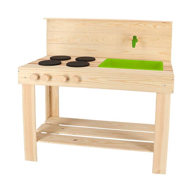 Children's Mud Kitchen, Wood - Medium for wholesale by Esschert Design USA