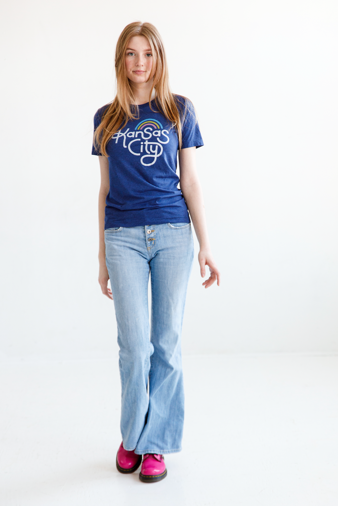Ampersand Design Studio - Wholesale Screen Printed T-Shirt - Unisex - Retro Kansas City T-Shirt - Navy2