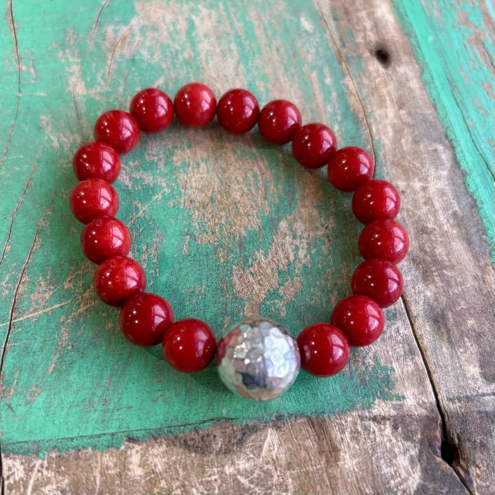 Love and Honor Jesus LLC - Wholesale Beaded Bracelet - Sterling Silver Coral Bracelets