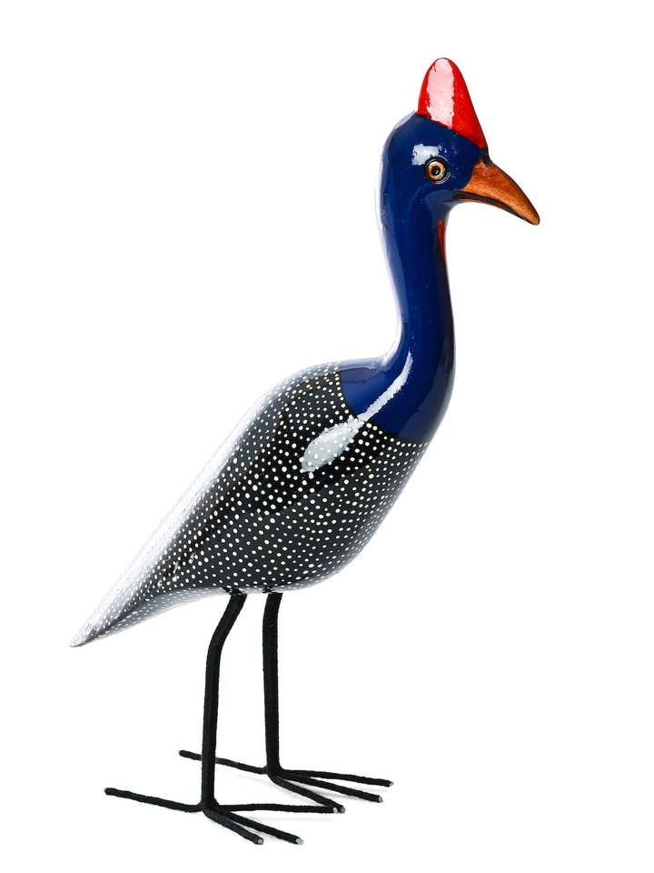 Jacaranda Wood Guinea Hen Sculpture for wholesale by Swahili | AFRICAN MODERN