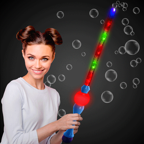 Windy City Novelties - Wholesale Bubble Wand - Kids - LED Blue 31.5" Bubble Sword2