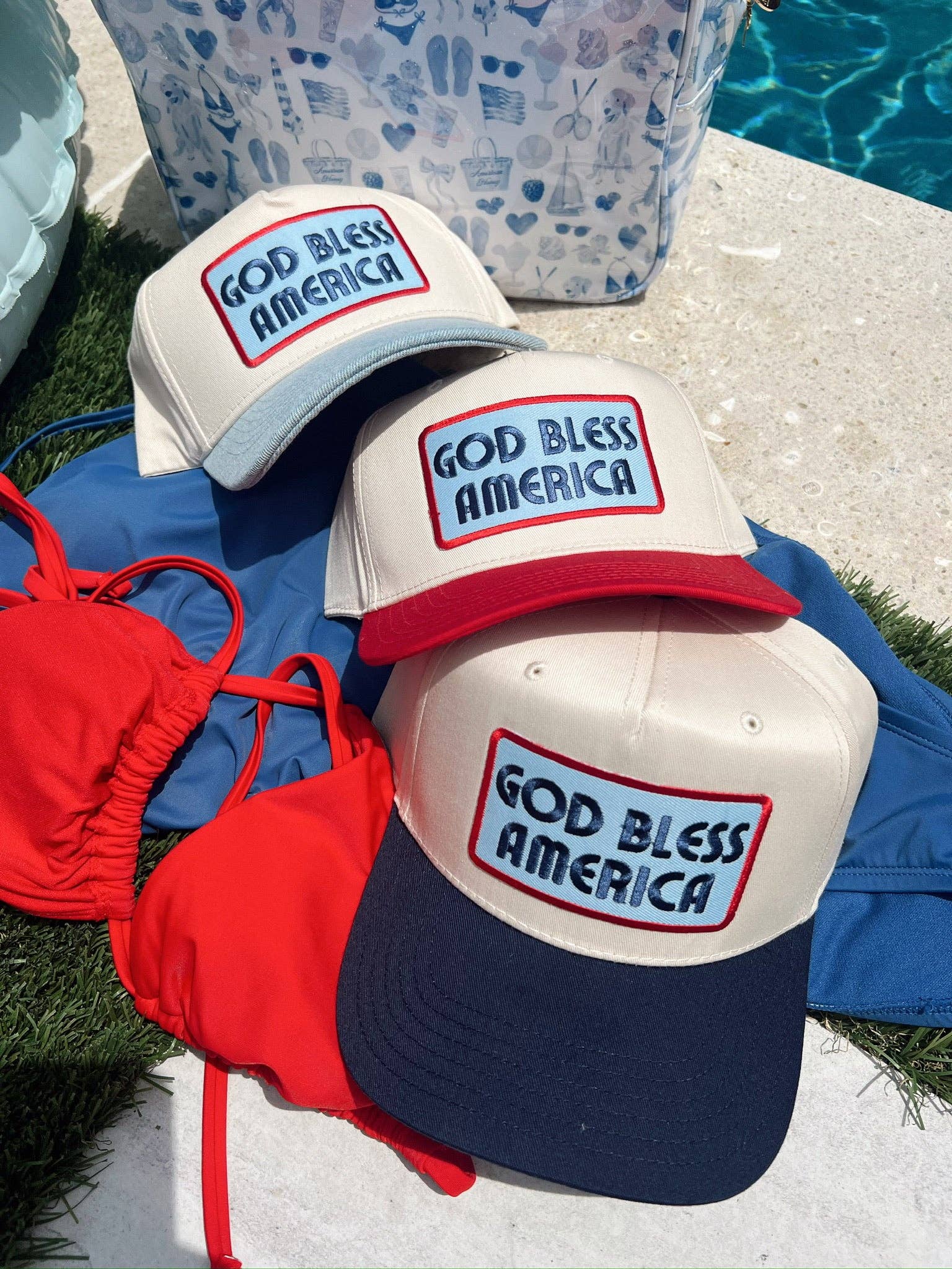 KENZKUSTOMZ - Wholesale Trucker Hat - Unisex - God Bless America - Vintage Trucker Hat2