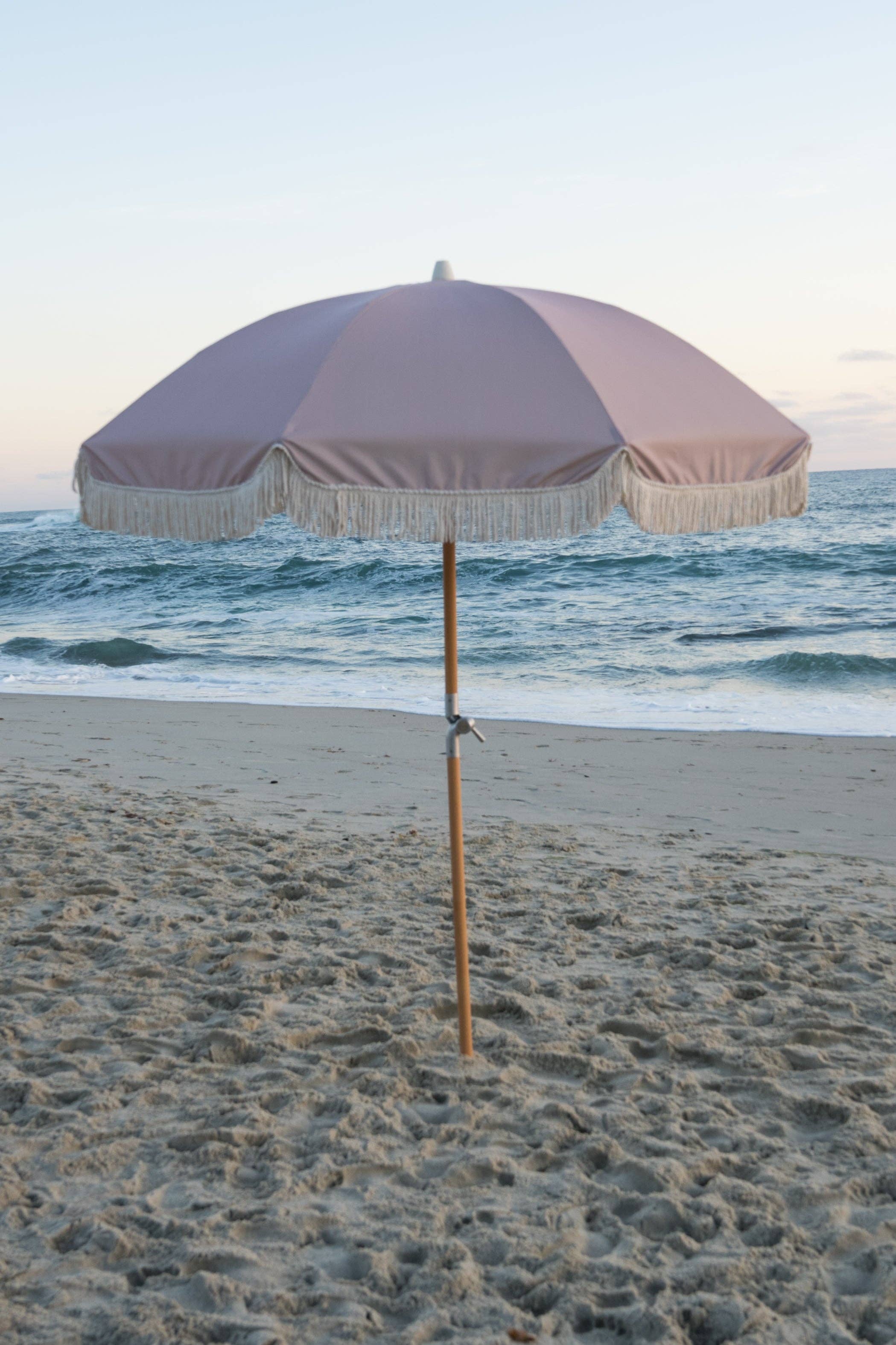 Wind & Sea - Vente Parasol de plage - Parasol vintage Dune avec franges à pampilles pour patio et plage6