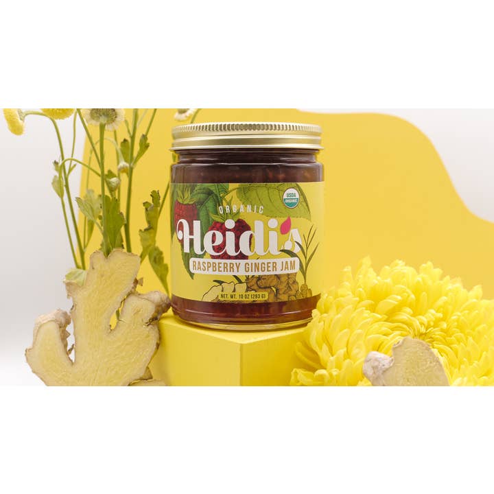 Heidi’s Hand Crafted Raspberry Ginger Jam for wholesale by Heidi's Raspberry Farm