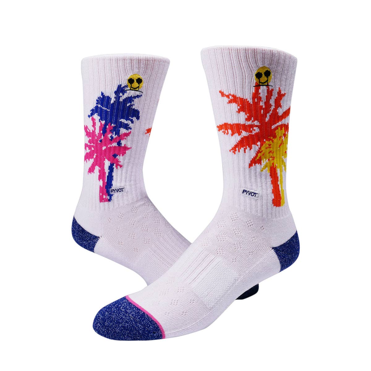 White Re:Lax Sunset Palms Socks for wholesale on Faire3