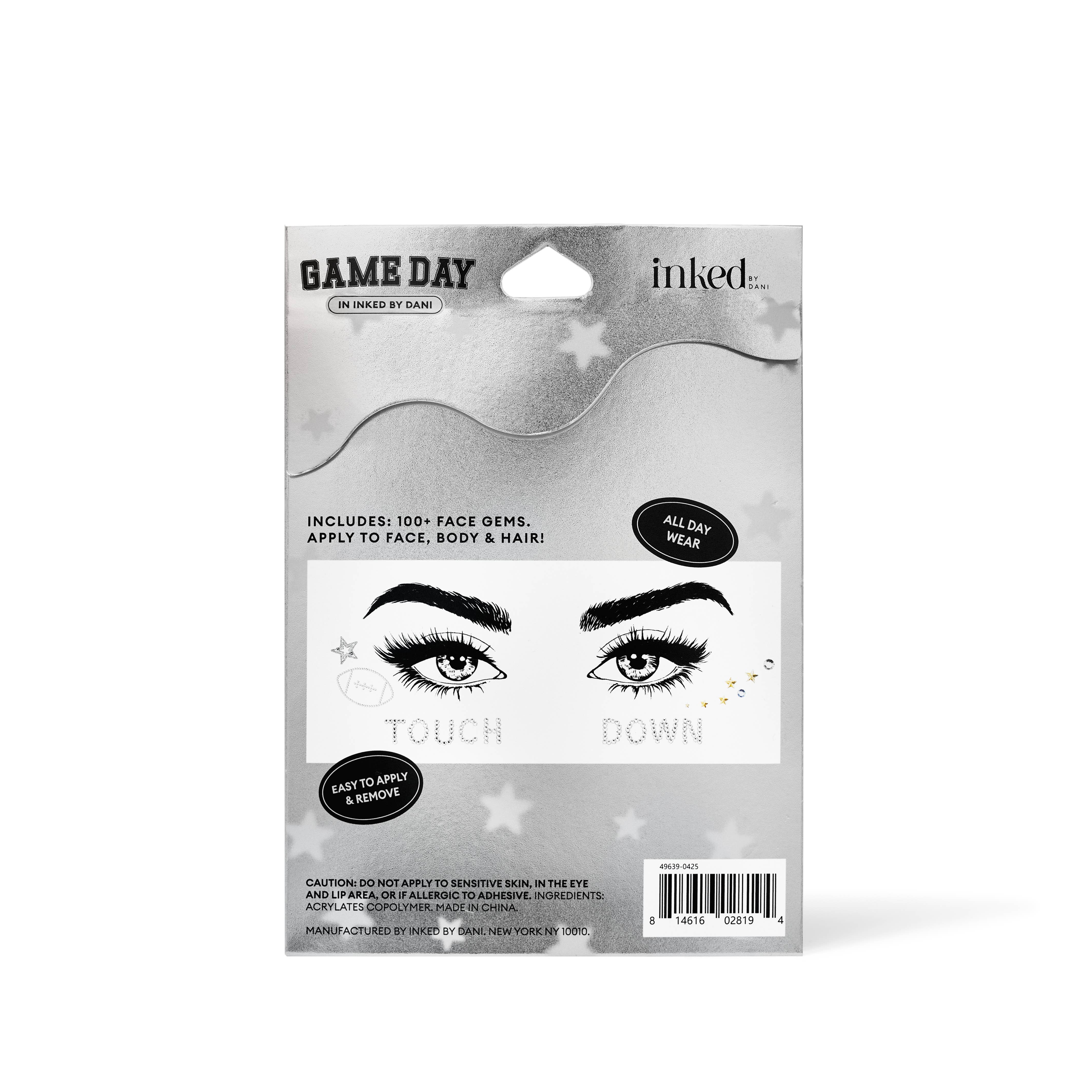 INKED by Dani - Wholesale Body Glitter/Shimmer - Game Day Face Gems1