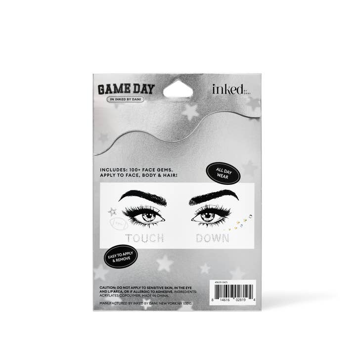 INKED by Dani - Wholesale Body Glitter/Shimmer - Game Day Face Gems1