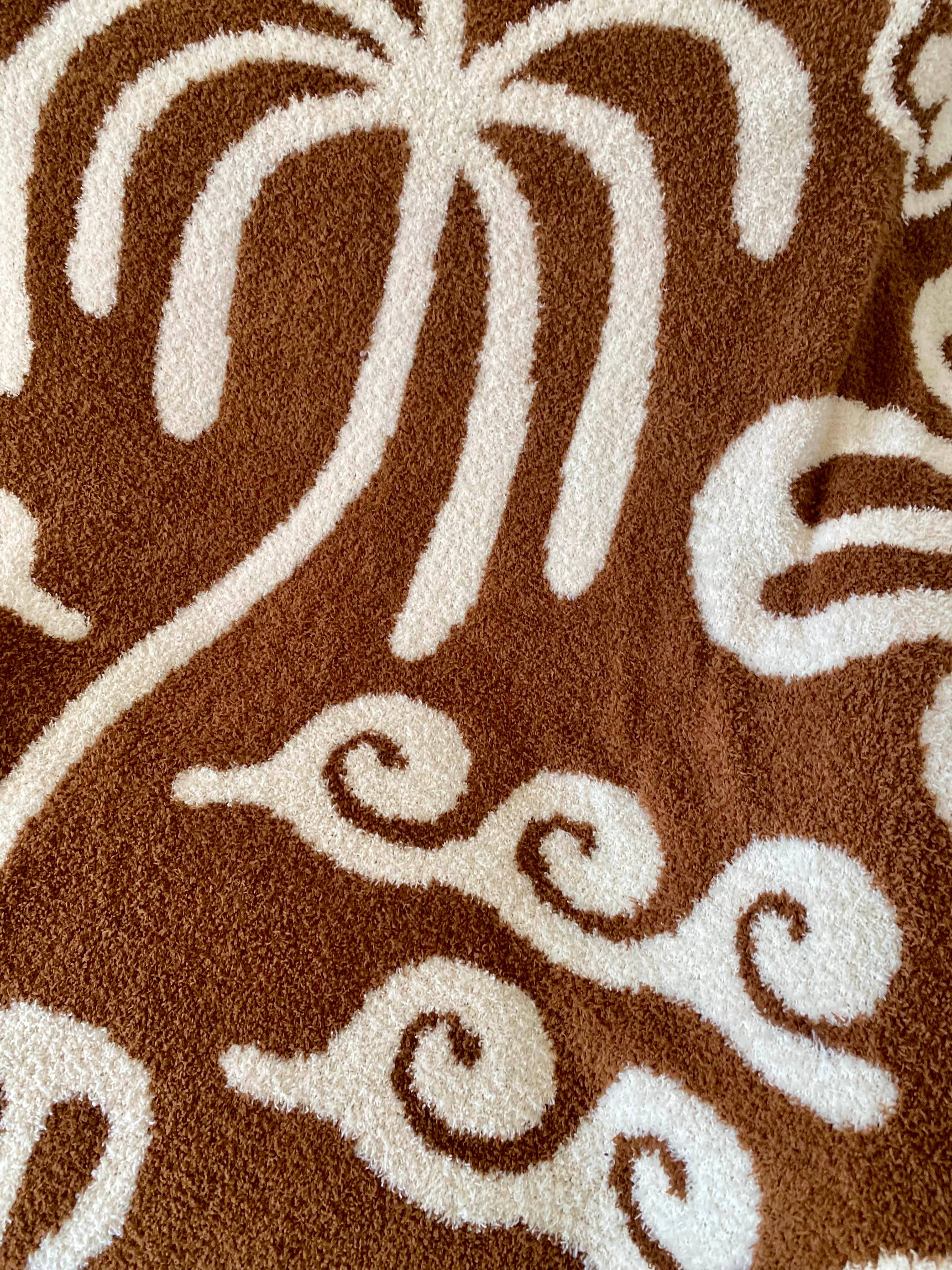 Sundream – wholesale Throw blanket – Hanalei Plush Throw - Mocha & Cream8