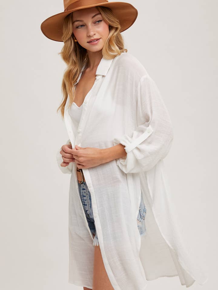 Bluivy – Camisa com botões no colarinho – Mulher por atacado – CAMISA DE PALANGRE VENTILADA COM BOTÕES39