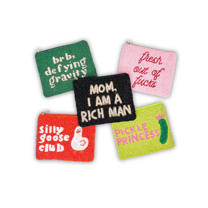 Brittyland - Wholesale Coin Purse - Women's - XL Beaded Coin Purse - Botox Money1