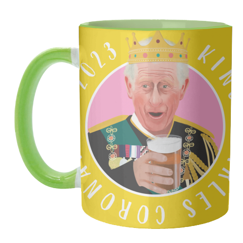 ART WOW – wholesale Coffee mug – Mugs 'King Charles Coronation Yellow and5
