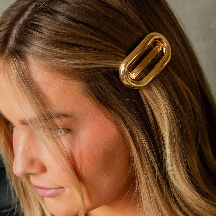 Shop Andi - Wholesale Barrette - Women's - Metal Oval Barrette5