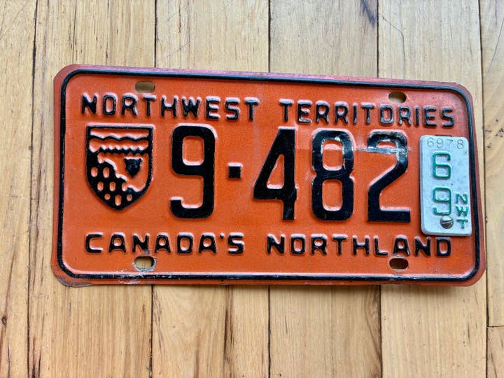 Matrícula de 1969 de los Territorios del Noroeste para venta al por mayor de RusticPlates