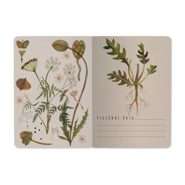 BV by Bruno Visconti - Wholesale Notebook - A6 Passport Notebook - Greens and Flowers1