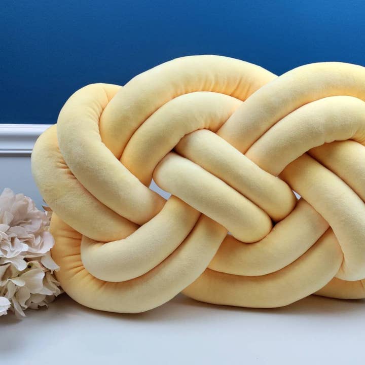 Knot Pillow In Infinity Shape Is 22X16 Inches From Soft Minky Plush • Reading Pillow • Unique Back Support Cushion for wholesale by SUF Products LLC