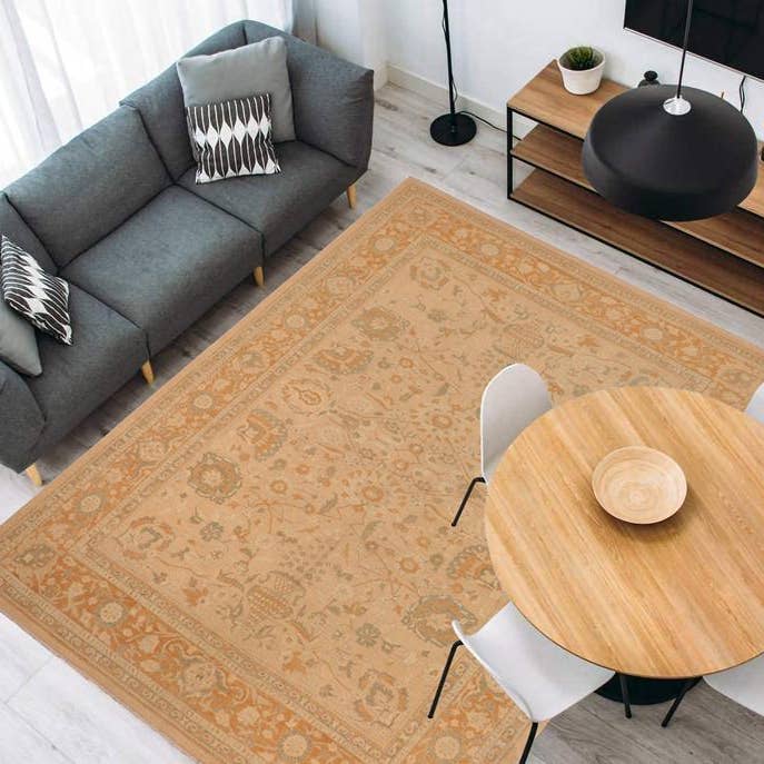 Eclectic Ziegler Carolin Tan/Rust Wool Rug - 9'11'' x 13'5'' for wholesale by Arshs Fine Rugs