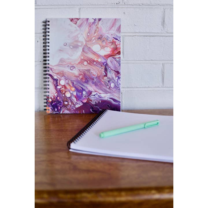 AbstractbyRabrams - Wholesale Notebook - Orange, Purple, Pink Softcover Blank Sketchbook - 7x9