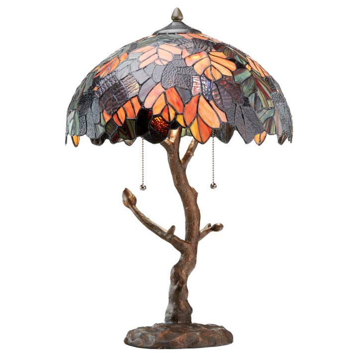 River of Goods - Vente Lampes d'appoint/de bureau - Lampe de table en vitrail H Marvel Maple Tree de 24,5 po7