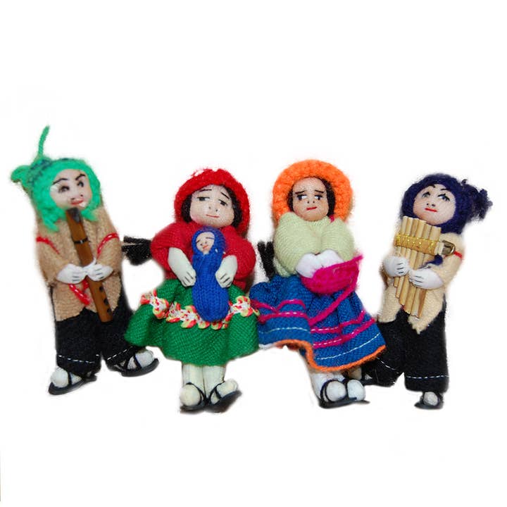 Alpaca Figures - Handmade Peruvian People Figurines (PEO110) for wholesale by My Comfy Apparel